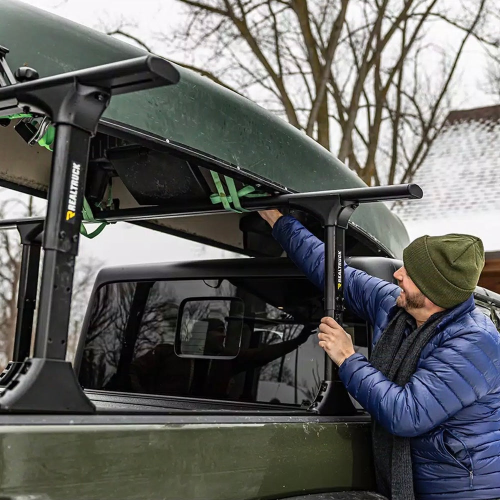 Tmaex フルカーボンファイバードロップバー　3k matte 385mm BAKFlip MX4 TS Tonneau Cover – Hard Folding Rack-Ready