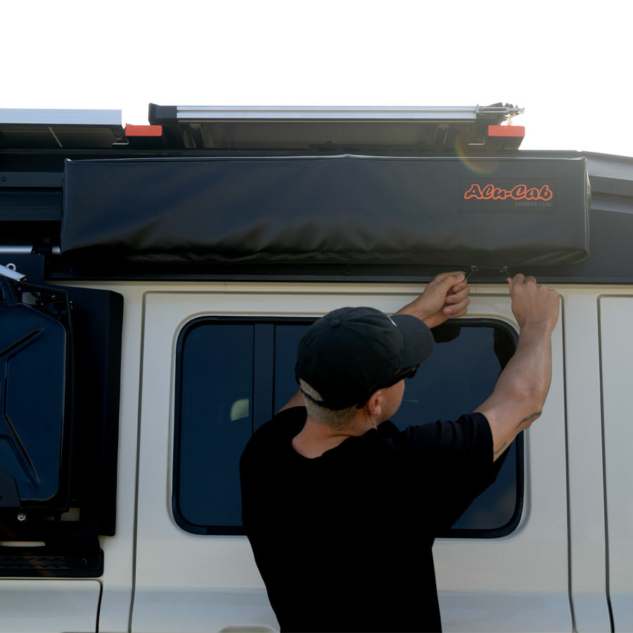 Alu-Cab Shower Cube for vehicle-based camping