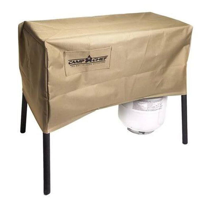 Camp Chef PC32 Copertura Per Fornello Da Esterno A 2 Fuochi – Marrone Chiaro, Resistente Alle Intemperie, Fissaggio Con Corde Elastiche