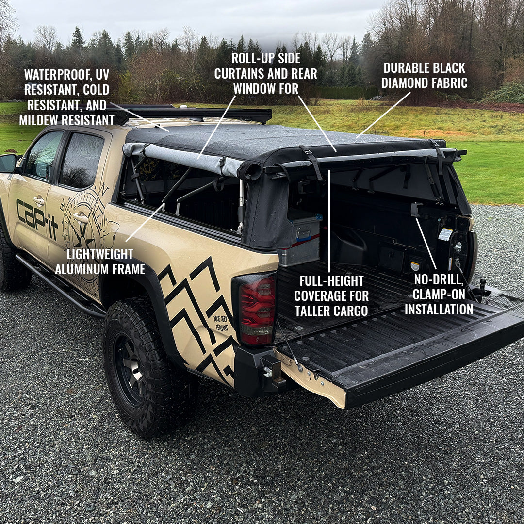 Cap-it CVX Soft Canopy | Fold-Forward Truck Canopy Canada