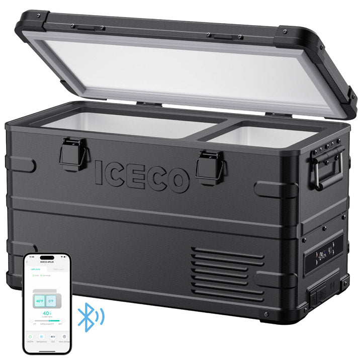 ICECO APL35 Dual Zone Aluminum Fridge Freezer – 35L (37QT)