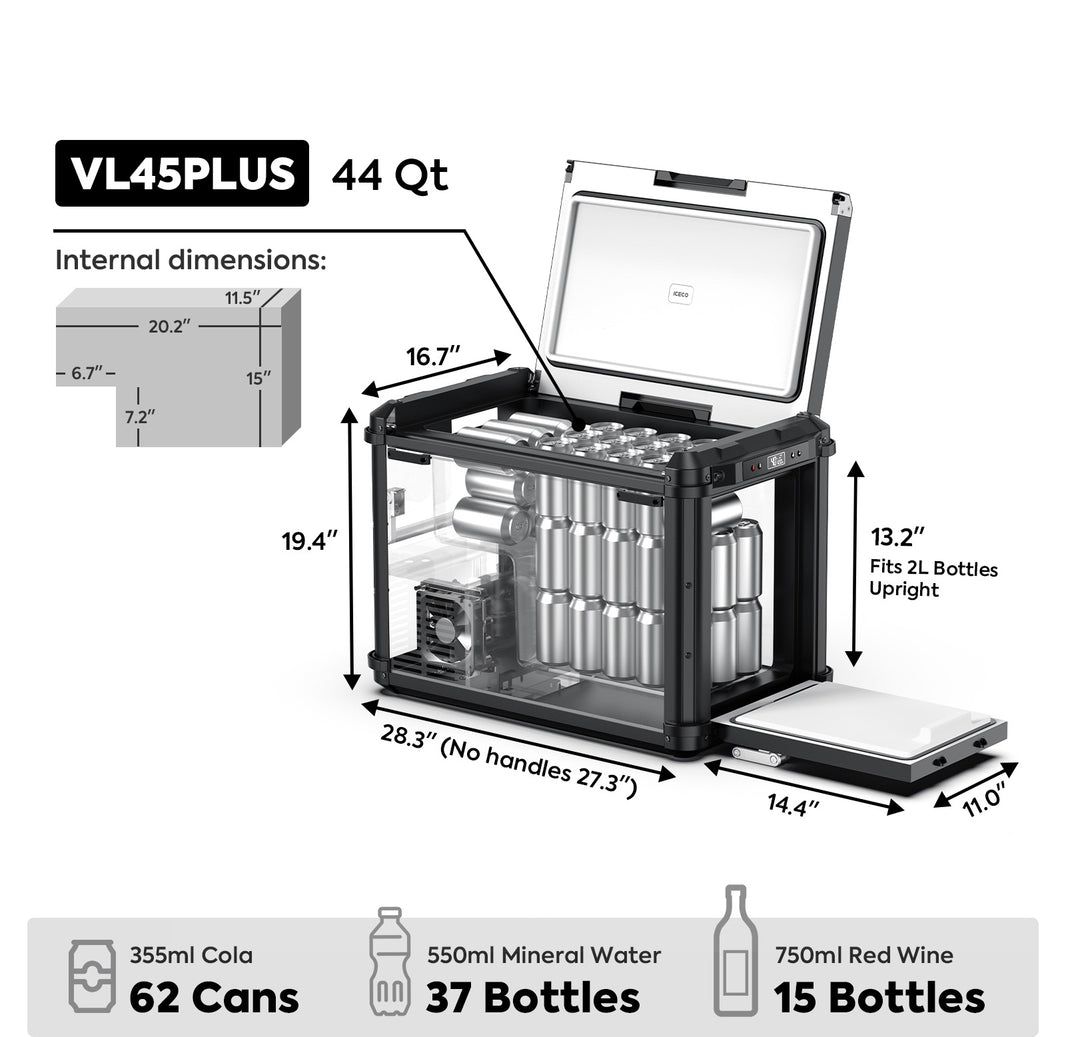 ICECO VL45Plus 3-Way Access Portable Fridge Freezer - 42L