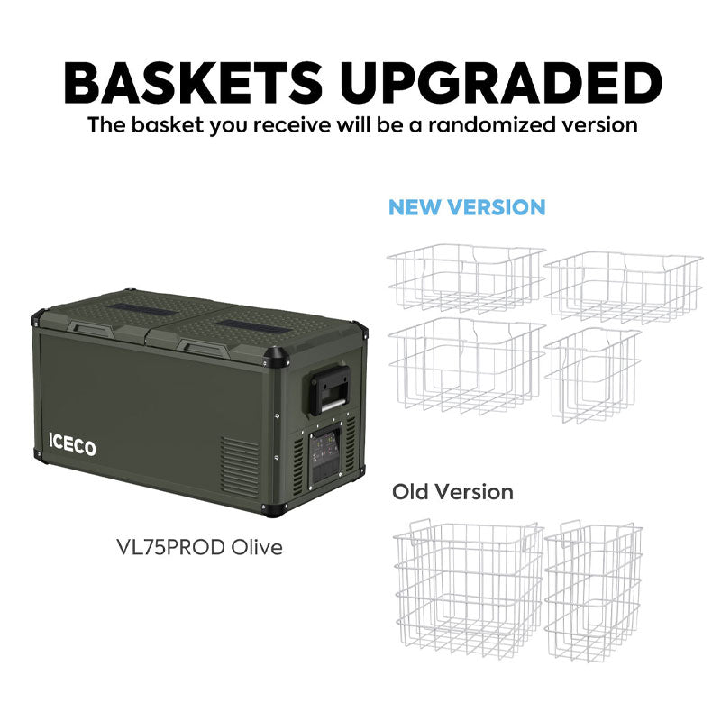 ICECO 79.2QT VL75ProD 12V Heavy Duty Metal Fridge Freezer