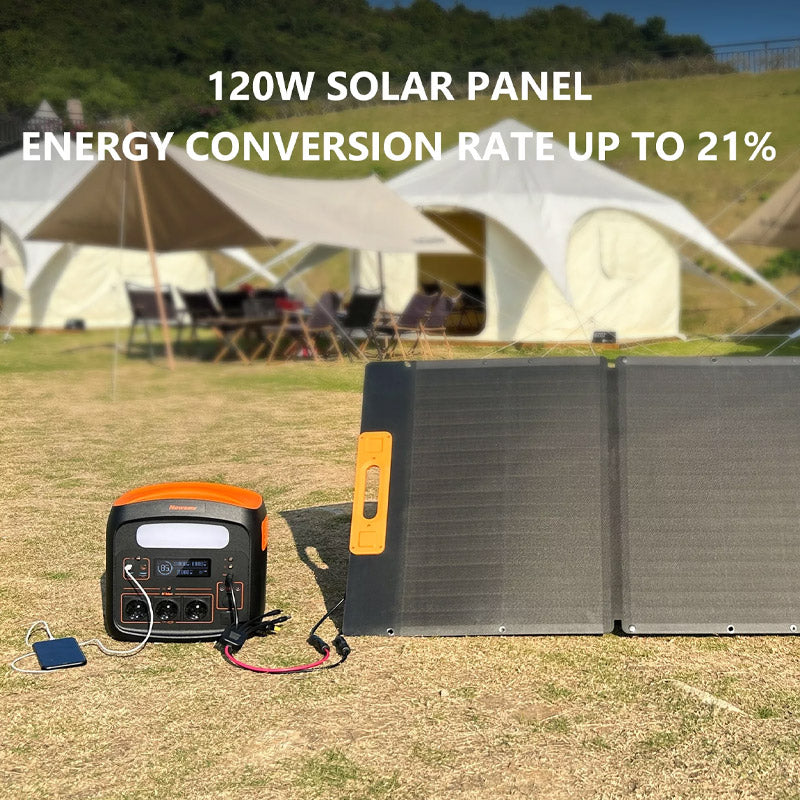 120W Portable Solar Panel – Foldable Off-Grid Power Solution