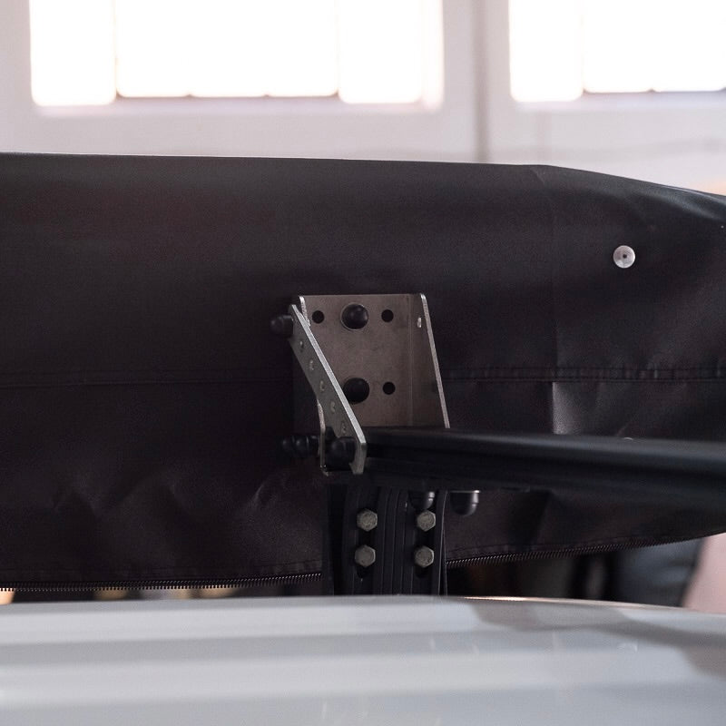 Alu-Cab 2 metre 270 degree Shadow Awning providing shelter around a vehicle