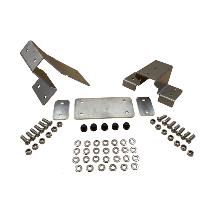 Brackets for mounting AluCab Awnings to AluCab Icarus Roof Conversio