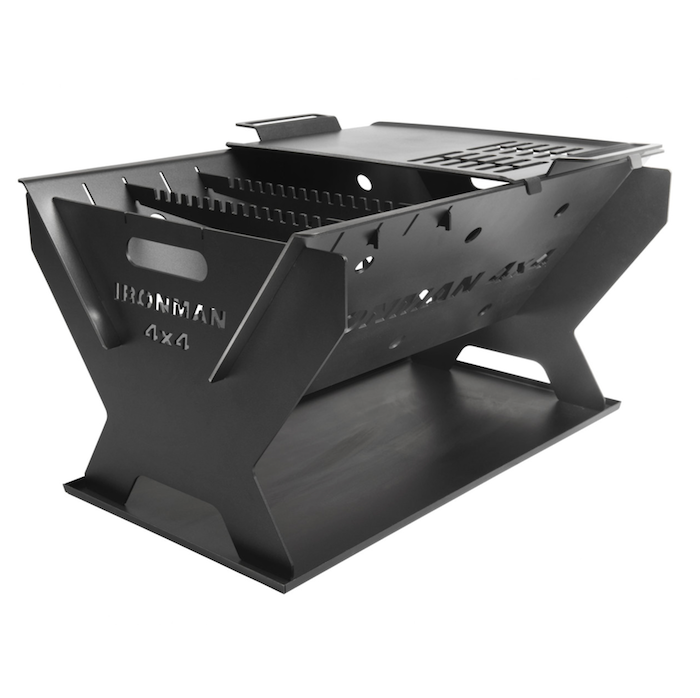 Portable Fire Pit with optional Rotisserie Kit Ironman 4x4