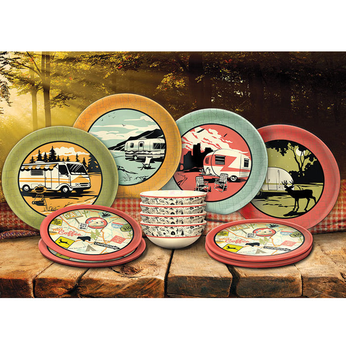 Camp Casual 12 Piece Dish Set