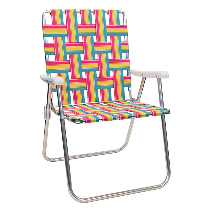 KUMA Backtrack Chair in Lollipop yellow pink and teal